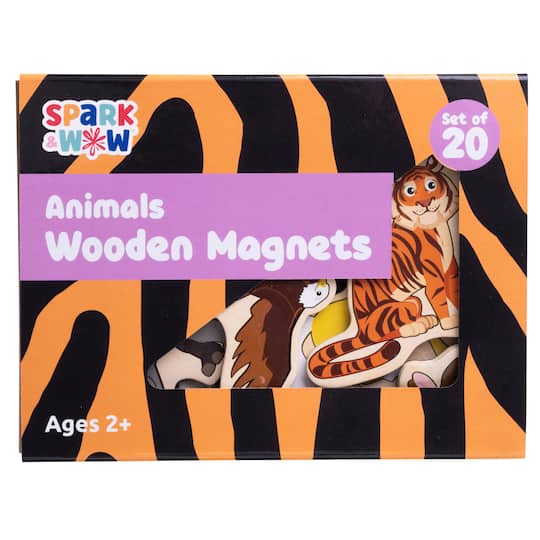 Spark & Wow Wooden Animals Magnet Set